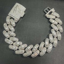 Designer Jewelry Qianjian Fashion Jewelry Wholesale Price 2mm Custom VVS Moissanite Diamond Mens Tennis Bracelet
