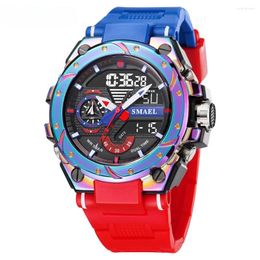 Wristwatches Double Multi -Fun -function Calendar Alarm Nightlight 8060 Outdoor Climbing Electronic Watch Stall