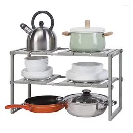 Kitchen Storage Shelving Stainless Steel Lower Sink Shelf Multi-layer Floor Pot Rack