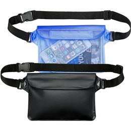 Waterproof Swimming Bag Beach Waterproof Pouch with Waist Strap Underwater Phone Bag Fanny Pack for Boating Kayaking Water Park