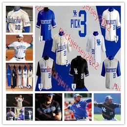 Alex Rodriguez AJ. Reed Kentucky Wildcats Baseball Jersey Evan Branco Personalizado Costura Mens Juventude James Paxton Luke Maile Sean Hjelle Trevor Gott Kentucky Jerseys