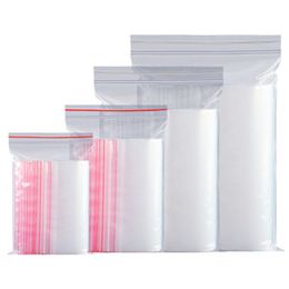 Empty Plastic Bags zipper Food Packaging Jewelry Small Zipper Lock Bags Clear Fresh-keeping Dustproof Resealable Candy StorageBag