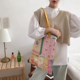 Shopping Bags Women Canvas Shoulder Cotton Cloth Fabric Handbag Casual Tote Books Bag Cute For Girls