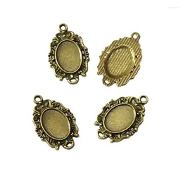 Charms 30Pcs Antique Bronze Plated Pendant Blank Trays Base Setting Fit 10 14MM DIY Necklace Making