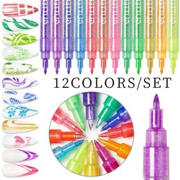 Makeup Tools Marker Pen Nail Hook Liner Manicure Tool Graffiti Gel Painting Art Pencil Drawing 231110