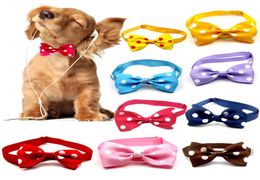 Collars Leashes Lovely Christmas Holiday Pet Cat Dog Collar Bow Tie Adjustable Neck Strap Grooming Accessories Pet Product Suppl8805889