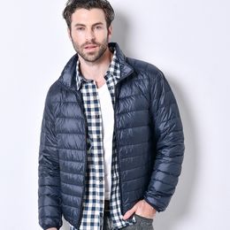 LL new light and light down jacket men stand collar slim-fit large size casual short coat men's down jacket warm coat