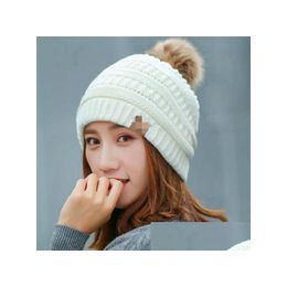 Designer Autumn/Winter Knitted Hat Outdoor Sports Thermal Plover Christmas Drop Delivery Dhpzs