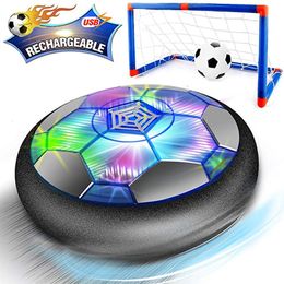 Sports Toys Kids Toys Hover Soccer Ball toys Rechargeable Air Soccer Ball Indoor Floating Soccer with LED Light Christmas Gift for Kids 230410