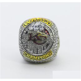 2022 2023 Team Champions Championship Ring With Wooden Display Box Souvenir Men Fan Gift Drop Delivery Dhbgy