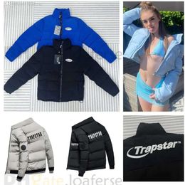 2023 Brand Men's Outerwear and Coats Trapstar London Printing Fashion Warm Coat Autumn Winter Haruku Windproof Padded Down Jackets ESS