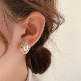 Dangle Earrings Vintage Jewellery Romantic Imitated Pearl Earring Inlaid With Delicate Zirconia For Women Luxury Elegant Trendy Jewellery