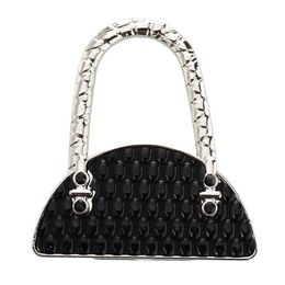 Robe Hooks Black Folding Foldable Handbag Bag Purse Table Hook Hanger Holder2930