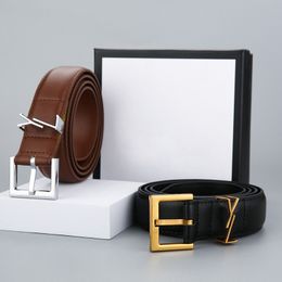 Belt For Women Designer Genuine Leather Men Luxury Belts S Needle Buckle Gold Silver Womens Waistband Cintura Ceintures Y Girdle