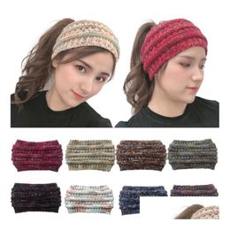 Knitted Cloghet Headband Autumn Winter New Women Sports Head Wrap Hairband Fascinator Hat Dress Headpieces Drop Delivery Dhlby