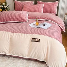 Bedding sets Winter Warm Plush Duvet Cover Set Home Textile Blanket Luxury Queen Bedding Set Quilt Cover Sheet Pillowcase 4pcs Bed Linens Set 231110