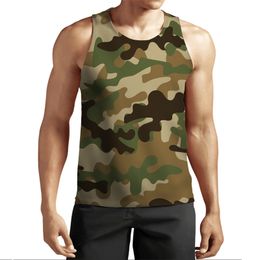 New 3D Printing Camouflage Tank Top Fashion Men Women Tracksuits Crewneck Vest Plus Size S-6XL Harajuku