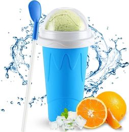 Ice Cream Tools Silicone Quick frozen Maker Squeeze Cup Diy Homemade Durable Quick Cooling Slush s Milkshake Bottle Smoothie 230411