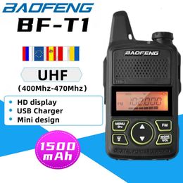 Other Sporting Goods Baofeng BFT1 Talkie Walkie 2 Way Radio UHF 400470MHz BF T1 Mini Walkietalkie Handheld Portable Wireless Intercom 231110