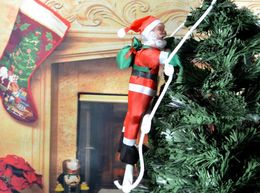 Christmas Decorations 2023 Climbing Santa Claus With Rope Ladder Pendant Tree For Home Year Gifts Party Events Ornaments