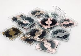 custom Logo 25mm lashes 3050100200 Whole Glitter Paper Square case packaging Label Makeup Box Mink Lashes3206791