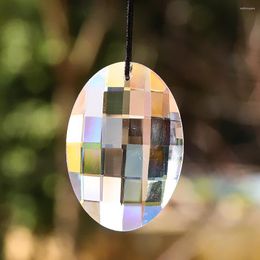 Chandelier Crystal Muy Bien Shinning Grid Prisms Suncatcher Faceted Glass Hanging Drop Pendant Parts Trimmings Suspension Decor