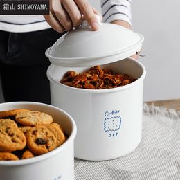 Cookie Jars SHIMOYAMA Kitchen Food with Lid Sealed Snack Biscuit Candy Storage Container 28L Tea Coffee Beans Tank Organiser 230410