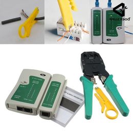 Freeshipping 1PC Cable Crimper RJ45 RJ11 RJ12 CAT5 LAN Network Tool Kit Cable Tester Stripper Crimper Plier Top Quality Kqtjp