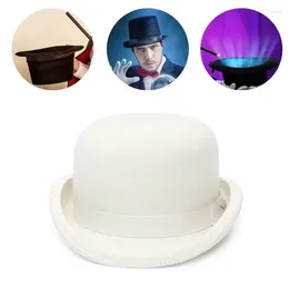 Berets Wool Fedora Hat Victorian Age Short Brim Western Magician Versatile Drop