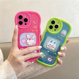 Designer Silicone Phone Case Cartoon Little Bunny iPhone 14 11 12 13 Pro Max 12 13 Plus X XS XR XSMAX Fall Protective Case