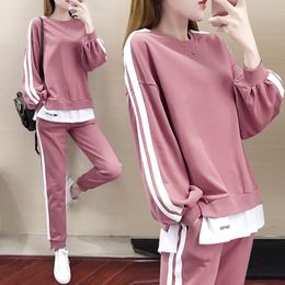 Women's Tracksuits Tracksuit 2 Piece Set Autumn Winter Pullover Top Long Pants Sports Suit Female Sweatshirt Sportswear for Woman 230411