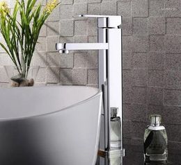 Bathroom Sink Faucets High Quality Zinc Alloy Tall Basin Faucet Chrome Finish