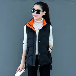 Women's Vests 2023 Winter Parkas Jacket Warm Cotton Women Vest Fashion Hooded Sleeveless Jackets Waistcoat Female Snow Wear Red Tops Coats