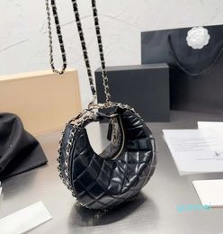 Designer Half Moon Bag Women Handbags Shoulder Bags Mini Crescent Bag Retro Crossbody Clutch Purse Leather with chain strap