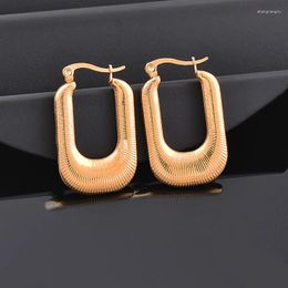 Dangle Earrings KIOOZOL Stainless Steel Geometry Drop For Women Gold Color Earings Fashion Jewelry Female Accessories