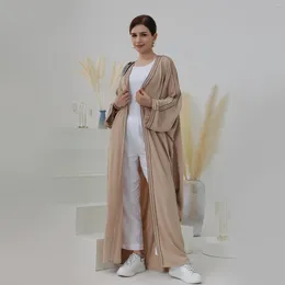 Ethnic Clothing Autumn Open Abaya For Women Embroidered Casual Kimono Islamic Long Dress Muslim Dubai Modest Hijab Robe Party Outwear