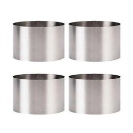 4Pcs Set 6 6 5 8 8 5cm Circular Stainless Steel Mousse Dessert Ring Cake Cookie Biscuit Baking Molds Pastry Tools 210721223E