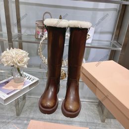 Designer boots women snow boots winter over the knee boots plush boots vintage leather boots real cowhide boots warm travel fashion boots