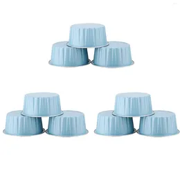 Bakeware Tools 300Pcs 5Oz 125Ml Disposable Cake Baking Cups Muffin Liners With Lids Aluminum Foil Cupcake Cups-Blue