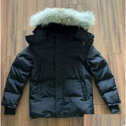 Men'S Down Parkas Winter Men Jackets Real Coyote Fur Designer Homme Puffer Outdoor Windbreaker Jassen Outerwear Hooded Fourrure Ma Dhgqi