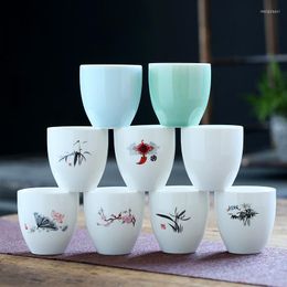 Wine Glasses Cup Ceramic Baijiu Yellow Rice Liquor Two Pack 100ml Water