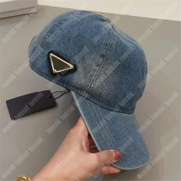 2023 Luxurys Mens Ball Caps Washed Denim Womens Baseball Cap Casquette Hats For Men Designer Fitted Hats Gorras Cappello Fashion Caps