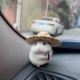 Decorative Objects Figurines Car Decoration Hamster Car Accessories Console Cute Doll Car Interior Pendant Car Decoration Cool Car Decoration