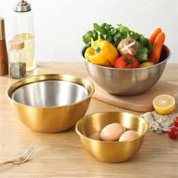 Bowls Kitchen Stainless Steel Salad With Scale Flour Egg Mixing Basin Soup Noodle Ramen Bowl Containers Cooking Utensils