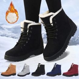Boot Winter Boots Ladies Snow Lace Up Ankle Female Non Slip Plush Fur Shoes Keep Warm Botas Plus Size 3543 231110