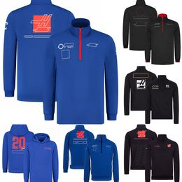 2022 2023 F1 Hoodie Formula 1 Team Racing Hooded Sweatshirt Motorsport Driver Casual Half Zip Pullover Sweat Spring Mens Hoodies