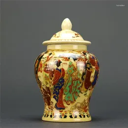 Jewellery Pouches Great Qianlong Pink Coloured Figure Maid General Tea Can Antique Porcelain Old Goods Collection