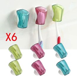 Bath Accessory Set Product Dustproof Free Punch Suction Cup Toothbrush Cover Storage Wallmount Rack Holder Transparent