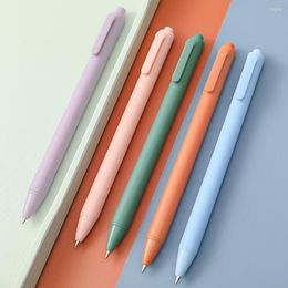 1Pc Macaron Morandi Colors Retractable Signature Gel Pens 0.5mm For Writing Student Stationery School Supplies Journal