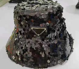 New Arrival Sequins Bucket for Men and Women Good Quality Designer Metal Triangle Sun Hat Fisherman Caps Accessories Gifts Drop